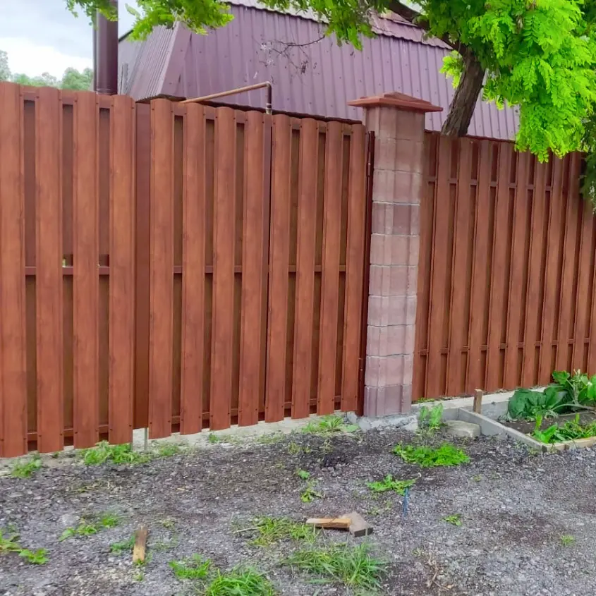 Фото 3 забор штакетник Фигурный Античное Дерево 3D двусторонний