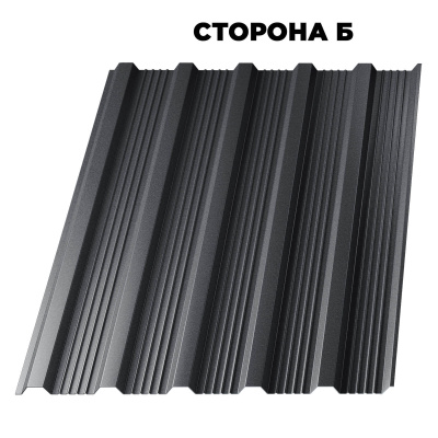 Профнастил НС-21 RAL 7024 Серый Графит Стальной Бархат 0.50 мм ГОСТ сторона Б