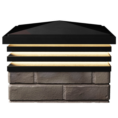 Колпак Бона на 1.5 кирпича Черный с подсветкой 1