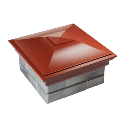 Колпак на столб забора MONBLAN Красный 1,5х1,5 еврокирпича (0.7НФ) 4